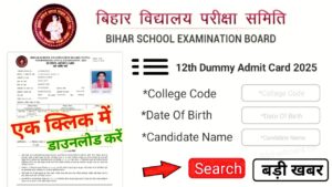 Bihar Board 12th Dummy Admit Card 2025