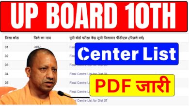 UP Board 10th Exam Center List 2025