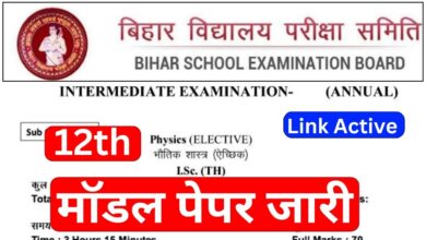 Bihar Board Inter Model Paper 2025